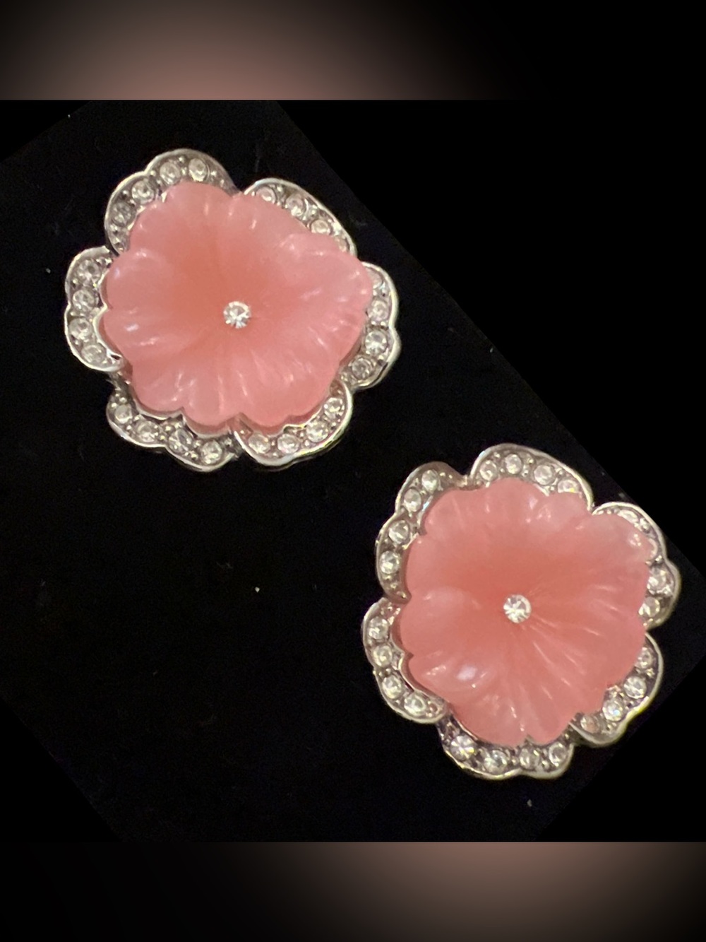 Vintage KJL Kenneth Jay Lane for Avon 1995 PERFECT PANSY Clip on Earrings